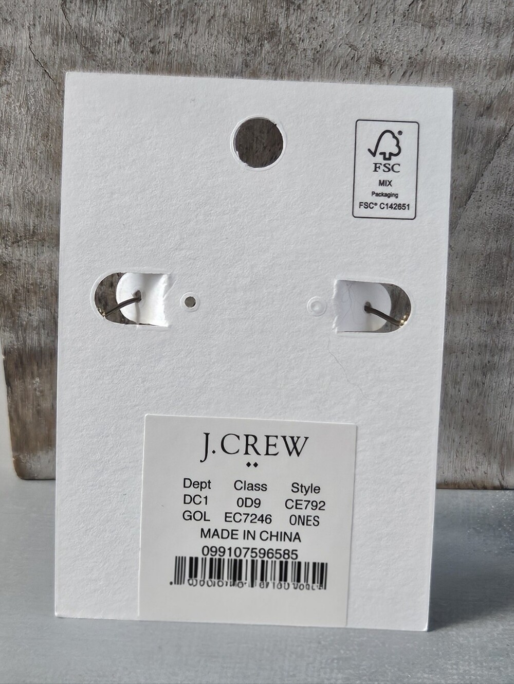 J.Crew nwt Mini pearl and pavé double-hoop Gold Earrings with Pearl Drops and a - Picture 9 of 11